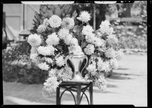 Baby and flowers, Southern California, 1932