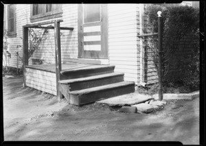 Steps on rear porch, 6222 Lexington Avenue, Los Angeles, CA, 1932