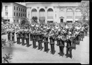 Combined bands at Pershing Square, Los Angeles, CA, 1933