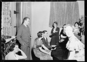 Party at club house, Bel Air Bay Club, Los Angeles, CA, 1932