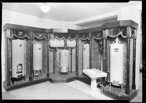 Booth in architects building, Southern California, 1928