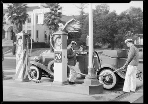 Dorothy Christy & 76 gas, Southern California, 1931