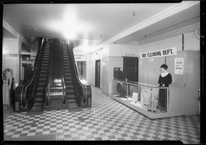 Escalator at Walken department store, Southern California, 1933