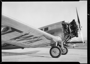 Western Air Express, tear under wing, Southern California, 1931