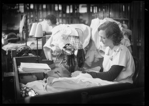 Scenes in laundry, Home Service Corporation, Southern California, 1931