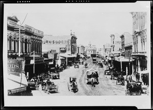 Old and new buildings, Southern California, 1931