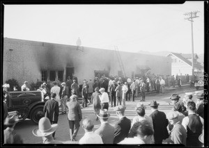 Studio fire, Southern California, 1925