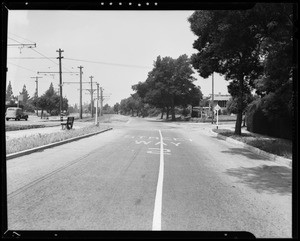 Intersection of 26th Street and San Vicente Boulevard, Santa Monica, CA, 1940