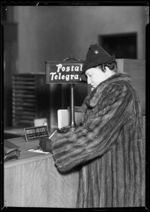 May Co. buyer at United Airport, Southern California, 1935