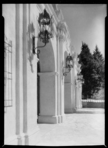 Fiesta scene shots, Mission Playhouse, Mission San Gabriel Arcángel, San Gabriel, CA, 1927