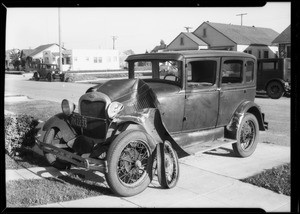 Ford sedan, Stanchfield, assured, Southern California, 1935