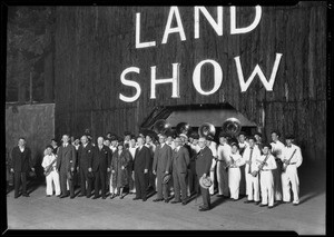 Governor Young & band with Mr. Hart, California land show, Southern California, 1930