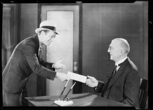 Insurance pictures in studio, Southern California, 1930