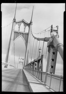 St. Johns Bridge over the Willamette, Portland, OR, 1932