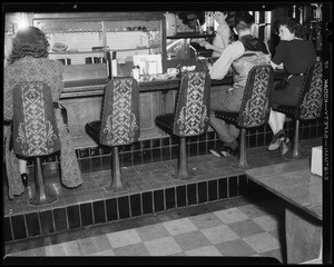 Stool in Owl Drug Store, Inglewood, CA, 1940