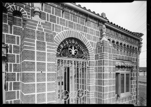 Doorway to new office on Boyle Avenue, Southern California, 1930