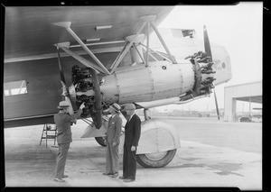 Close-ups of Fokker F.32, Western Air Express, Southern California, 1930