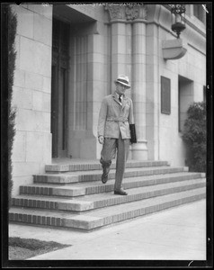 Overcoat and suede jacket, Southern California, 1933