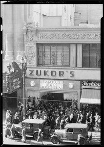 Crowd at opening of store, Southern California, 1931