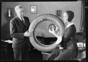 Millionth "Cavalier" tire, Southern California, 1930