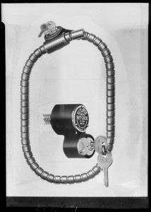 Tire lock, Associated Industries, Southern California, 1927