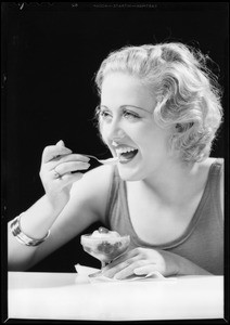 Girl & sundae, Southern California, 1932