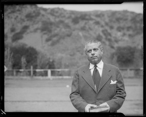 Max Reinhardt talking business at Bowl, Southern California, 1934