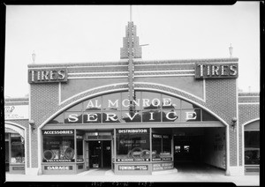 Al Monroe Tire Store, Southern California, 1925