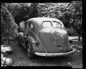 Pomposo Granado's 1937 Dodge sedan, 525 Medina Court, El Monte, CA, 1940