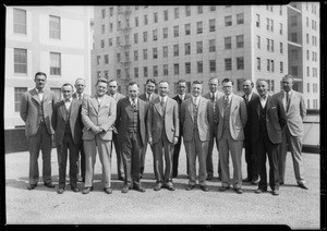 Group on roof of Masonic Club Building, Southern California, 1928