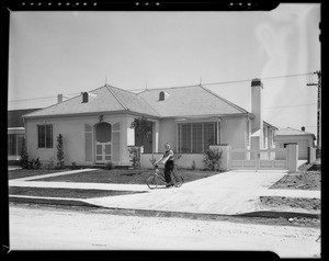 Building activity and homes in Crenshaw Manor, Los Angeles, CA, 1940