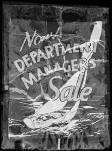 Poster 'Department Managers' Sale', Southern California, 1933