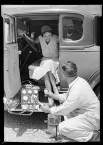 Battery speed tests, Southern California, 1931