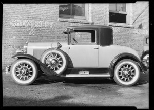 Buick & Franklin cars, 'beauty under the fenders', Southern California, 1930