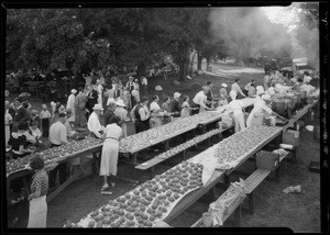 Picnic at Brents Mountain craggs, Los Angeles, CA, 1935