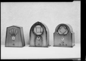 3 midget radios, Southern California, 1931