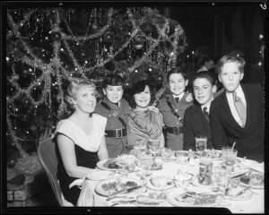 Christmas party in Cocoanut Grove, Los Angeles, CA, 1934