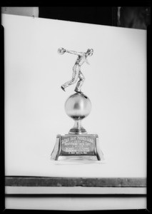 Trophy - bowling team, Southern California, 1935