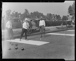 Exposition Park lawn bowling, Los Angeles, CA, 1924