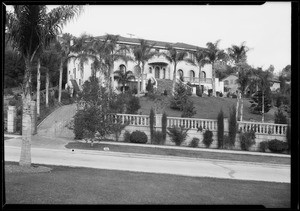 Large home with palm trees, Southern California, 1927