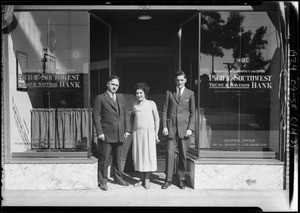 Pacific-Southwest Trust & Savings Bank, 985 West Vernon Avenue Los Angeles, 1924