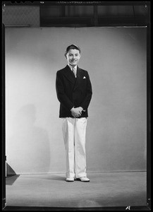 Full length portrait of boy, Southern California, 1940