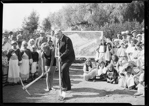 Olympic pool ceremonies, Exposition Park, Los Angeles, CA, 1931