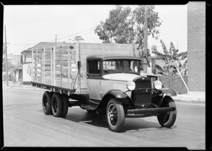 Ford stake body truck, Southern California, 1931