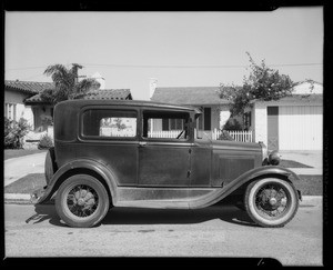 1931 Ford Tudor, owner Grant G. Speer, 1722 Sherbourne Drive, Los Angeles, CA, 1940