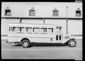 Brawley Union High School bus, Southern California, 1933