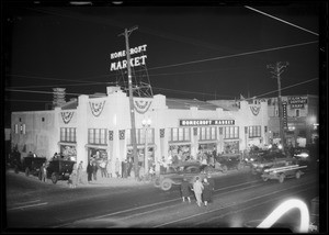 Opening of Homecroft Market, West Gage Avenue and South Vermont Avenue, Los Angeles, CA, 1930