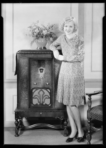 Mary Kornman & radio, Southern California, 1930