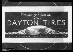 Drawing of Dayton Rubber billboard, Southern California, 1929