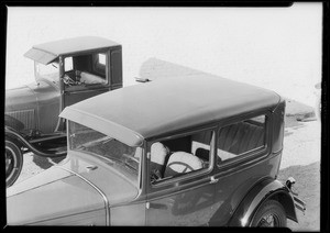 "Top" of Ford coach, National Auto Top Co., Southern California, 1930